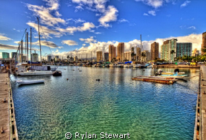 Late Afternoon at the Ala Wai Harbor in Waikiki by Rylan Stewart 